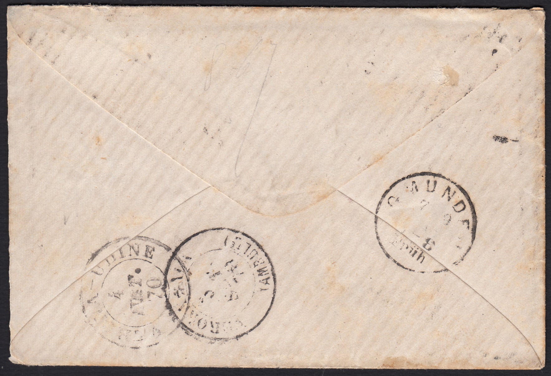 BO254-2 1868 - III emissione, c. 20 solferino coppia orizzontale su lettera da Roma per Gumunden (Austria) 3/9/70 (28)