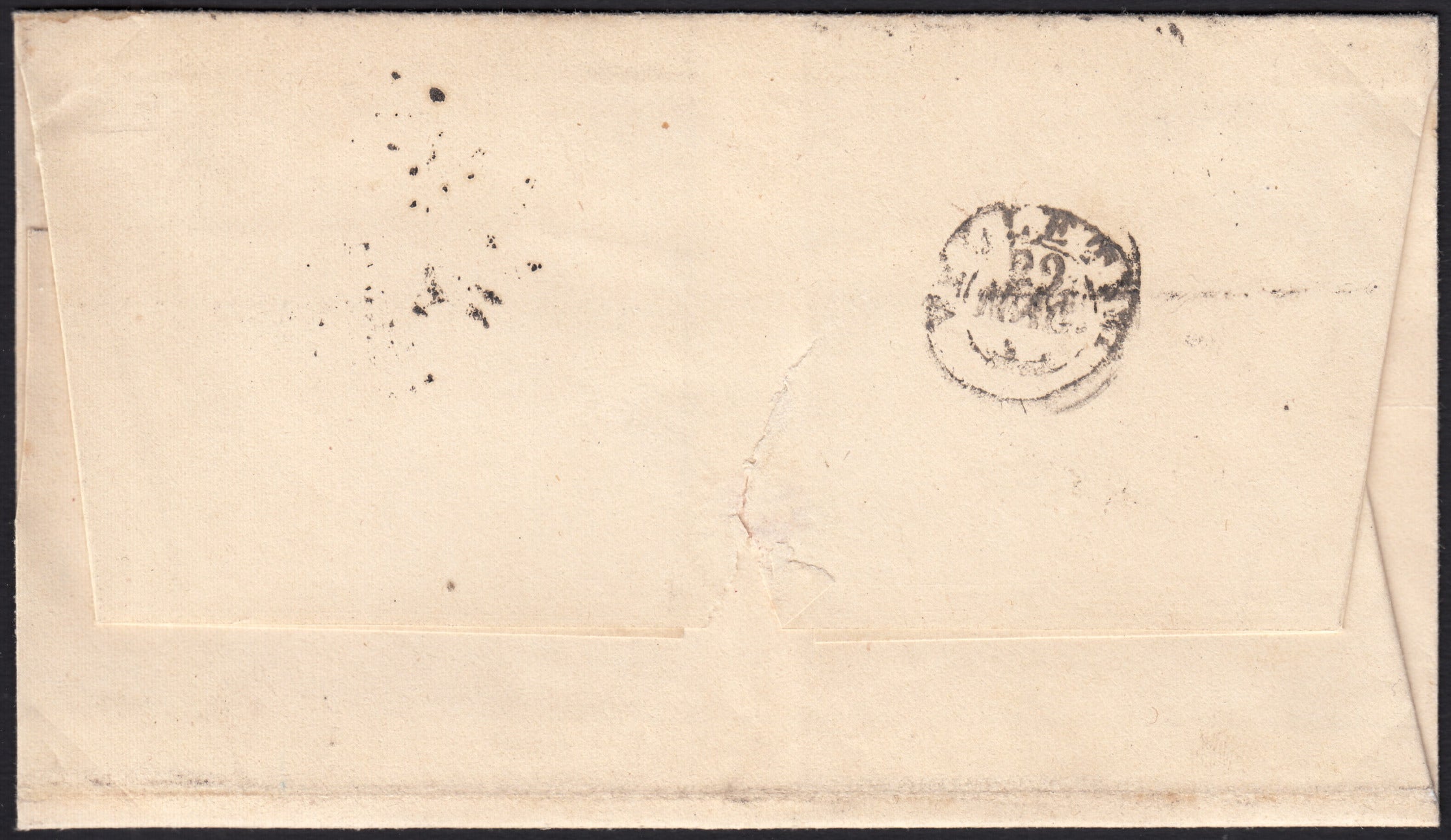 BO254_8 - 1870 - Stato Pontificio III emissione c. 20 violetto formato piccolo usato su lettera da ROMA per Lari 28/5/70 (28a, varietà)