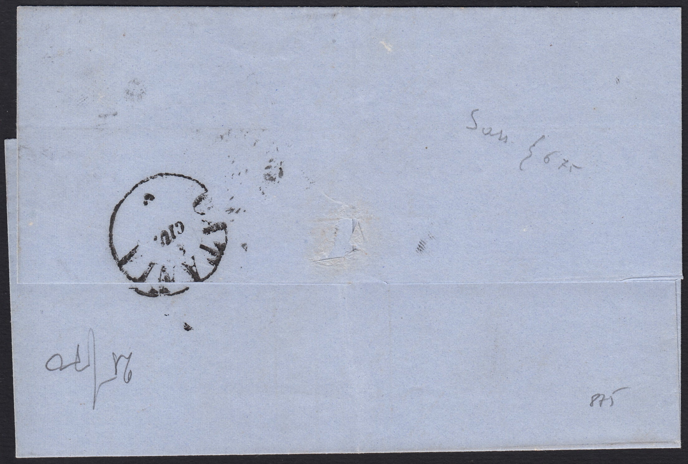 BO255_13 - 1862 - Lettera spedita da Napoli al Porto per Catania 6/6/62 affrancata con gr. 5 rosso carminio (21)