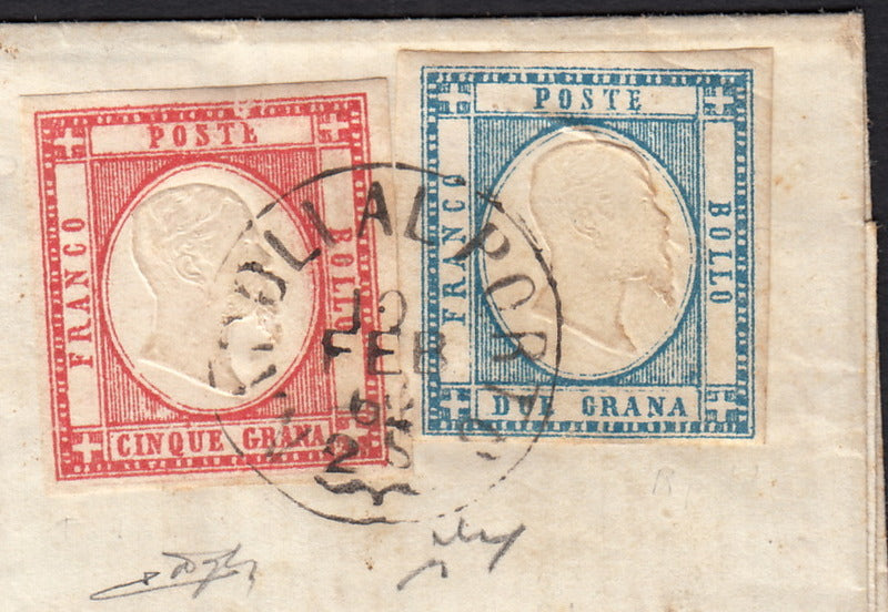 1861 - 1 black grain, copy with triple effigy, new with original rubber (19 AD). Cardillo certificate.
