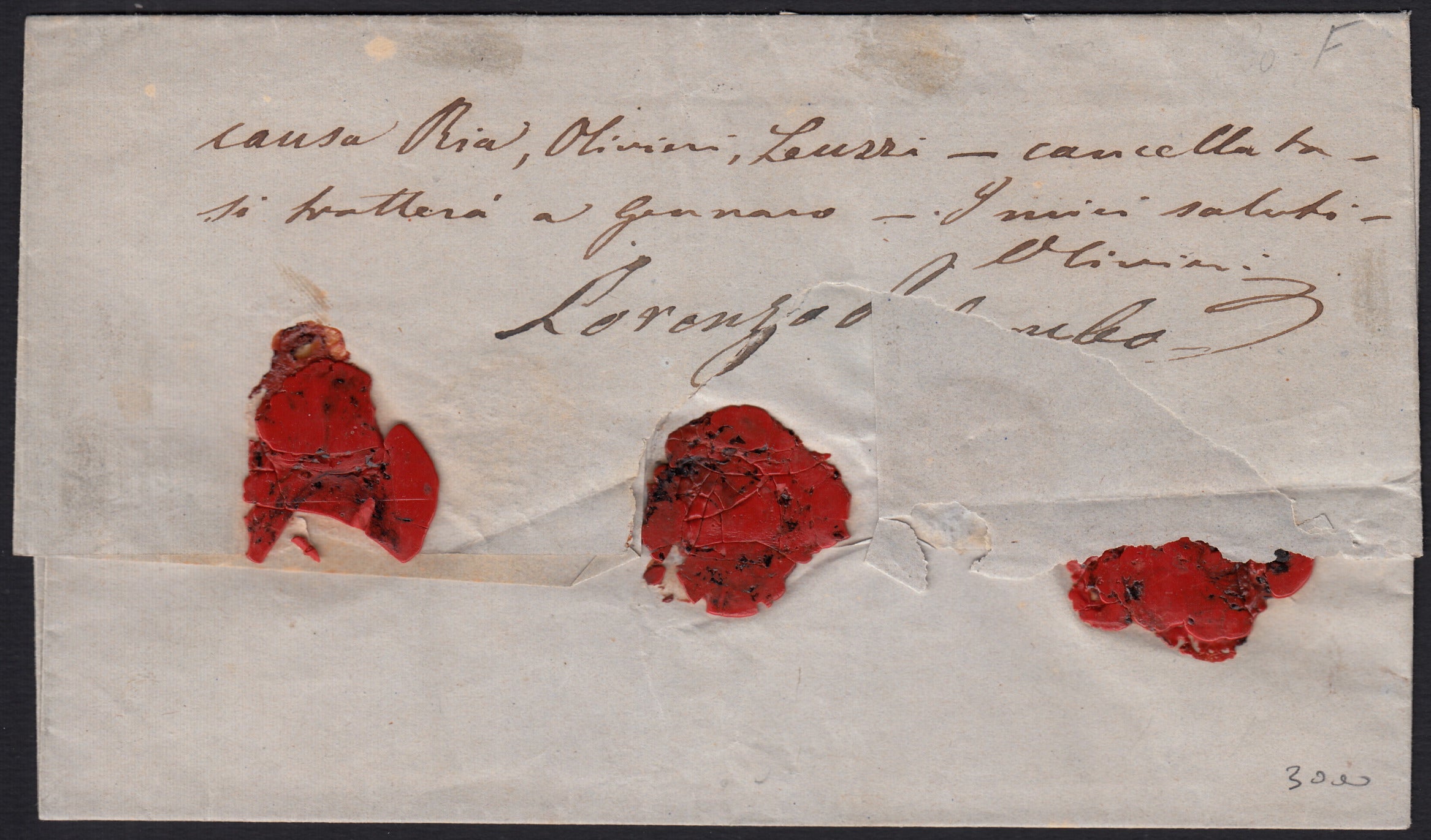 1861 - 1 black grain, copy with triple effigy, new with original rubber (19 AD). Cardillo certificate.