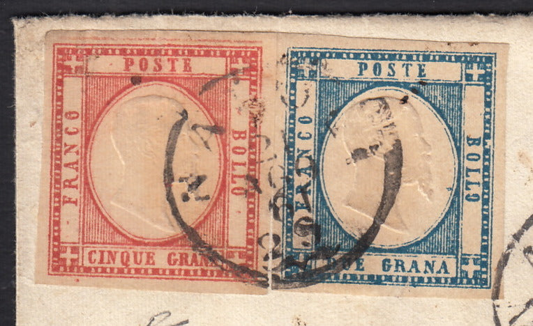 1861 - 1 black grain, copy with triple effigy, new with original rubber (19 AD). Cardillo certificate.