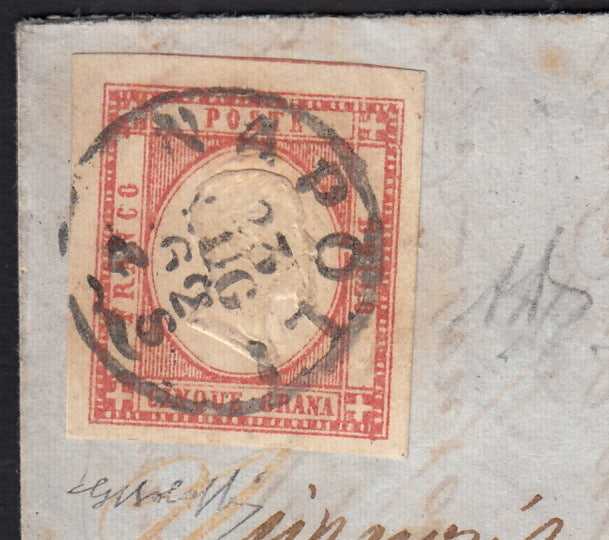 1861 - 1 black grain, copy with triple effigy, new with original rubber (19 AD). Cardillo certificate.