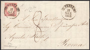 BO255_7 - 1862- Lettera spedita da Penne per Roma 11/1/62 affrancata con 5 grana rosa (21e)