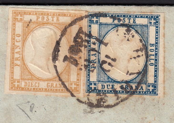 1861 - 1 black grain, copy with triple effigy, new with original rubber (19 AD). Cardillo certificate.