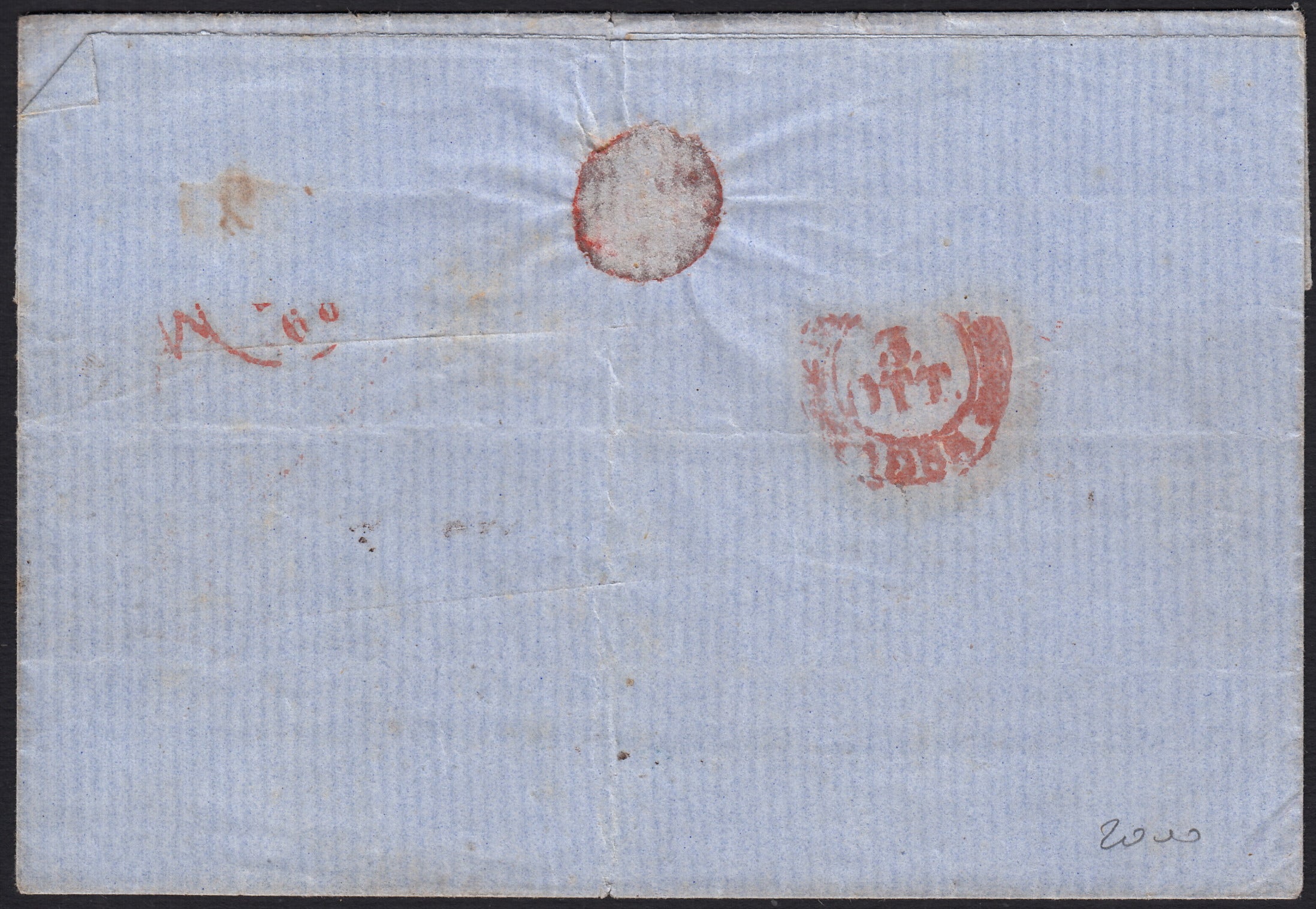 BO257_31 - 1858 - Lettera spedita da Marciana Marina x Napoli 28/9/58 affrancata con 6 crazie azzurro II emisione (15)
