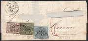BO258_16 - 1852 - Lettera da Bologna per Livorno 13/5/52 affrancata con 1/2 baj + 2 baj + 5 baj (1a+3+6)