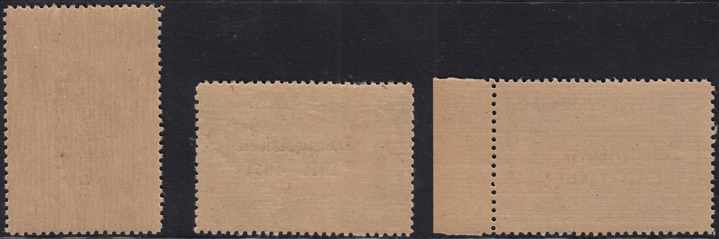 CP227 - 1954 - Polish Government of London, Polish victories in Italy series of three values ​​with black overprint new intact rubber (1/3)