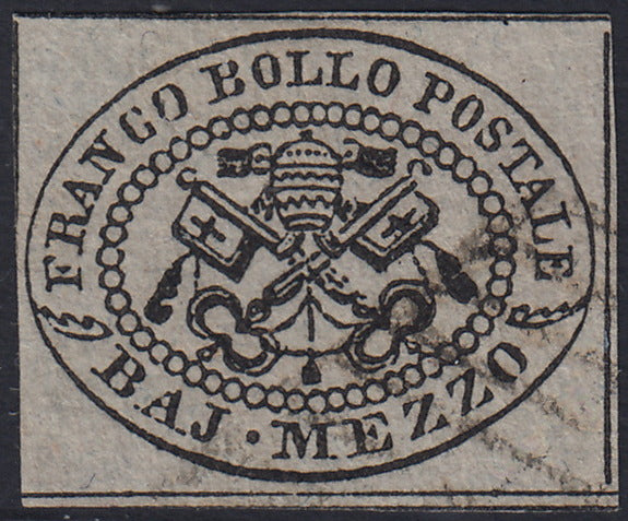 1859 - 1 brown olive grain II table paper of Naples new with original gum (4b) 