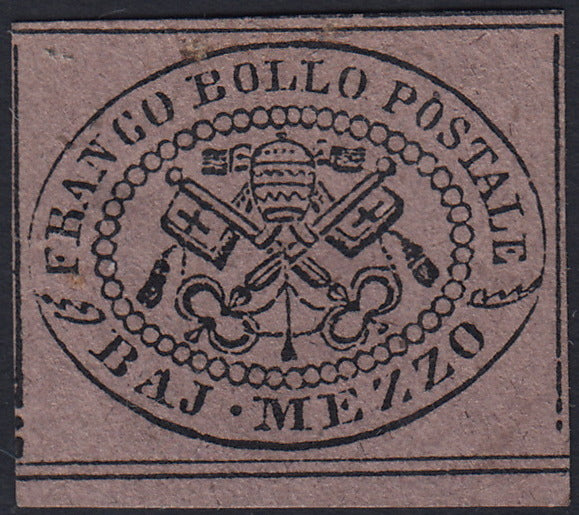 1859 - 1 brown olive grain II table paper of Naples new with original gum (4b) 