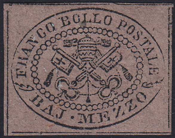 1859 - 1 brown olive grain II table paper of Naples new with original gum (4b) 