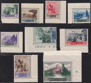 SM44 - 1947 - Centennial of the First United States Postage Stamp, 3L. gray red and blue complete sheet of 40 copies with the first row on the right with additional perforation, new intact (331, 331ec)