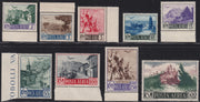 SM44 - 1947 - Centennial of the First United States Postage Stamp, 3L. gray red and blue complete sheet of 40 copies with the first row on the right with additional perforation, new intact (331, 331ec)