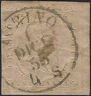 BO26_401 - 1853 - Sardegna II emissione c. 40 rosa chiaro usato a TORINO (6)