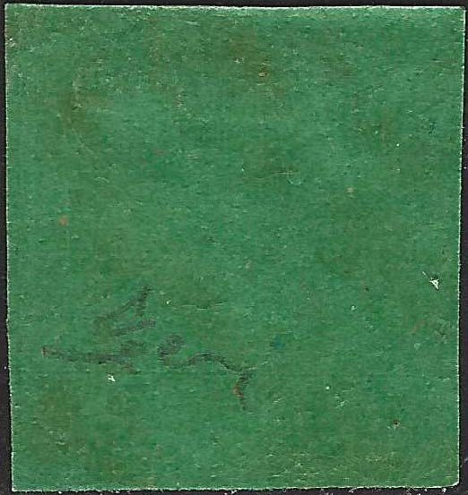 BO26_405 - 1852 - Ducato di Modena c. 5 verde emissione  nuovo con gomma originale (1)