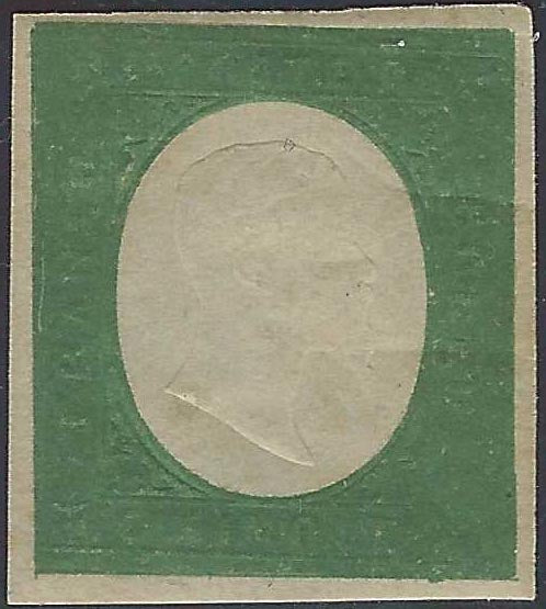 BO26_409 - 1854 - Regno di Sardegna III emissione non emessi, c. 5 verde oliva scuro nuovo con gomma (10)