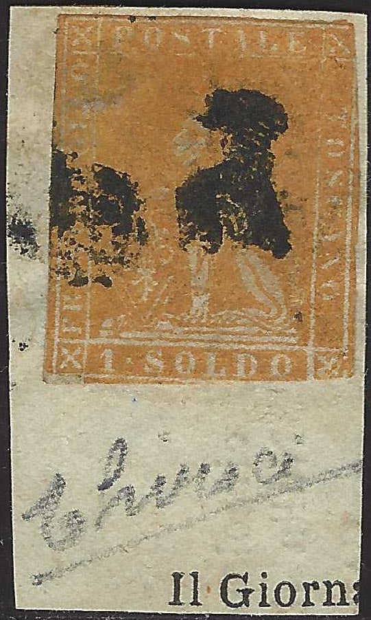 1852 - Duchy of Modena issue with dot after the figure, c. 10 new pink rubber intact (9)