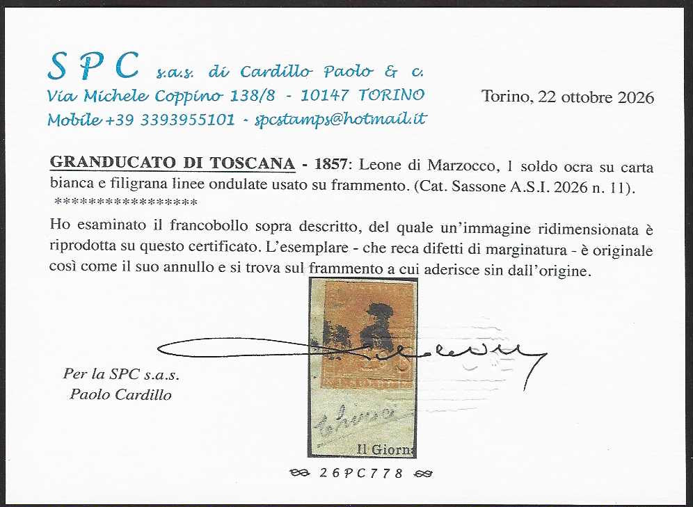 1852 - Duchy of Modena issue with dot after the figure, c. 10 new pink rubber intact (9)