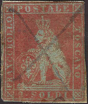 1852 - Duchy of Modena issue with dot after the figure, c. 10 new pink rubber intact (9)