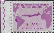 REP202 - 1961 - Visit of President Gronchi, 205 L. lilac rose, unused with gum intact (921)