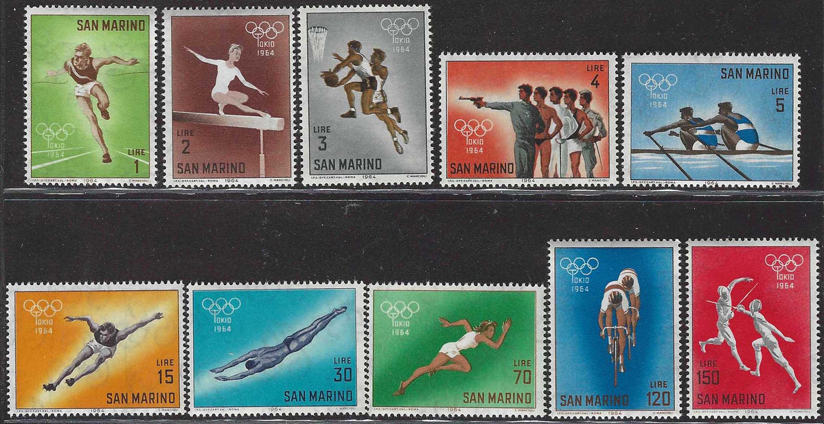 BO26_432 - 1964 - Olimpiadi di Tokio, serie completa di 10 valori nuovi con gomma integra (662/671)