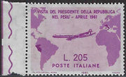 REP202 - 1961 - Besuch von Präsident Gronchi, 205 L. Lila-Rosa, neu, Gummi intakt (921)