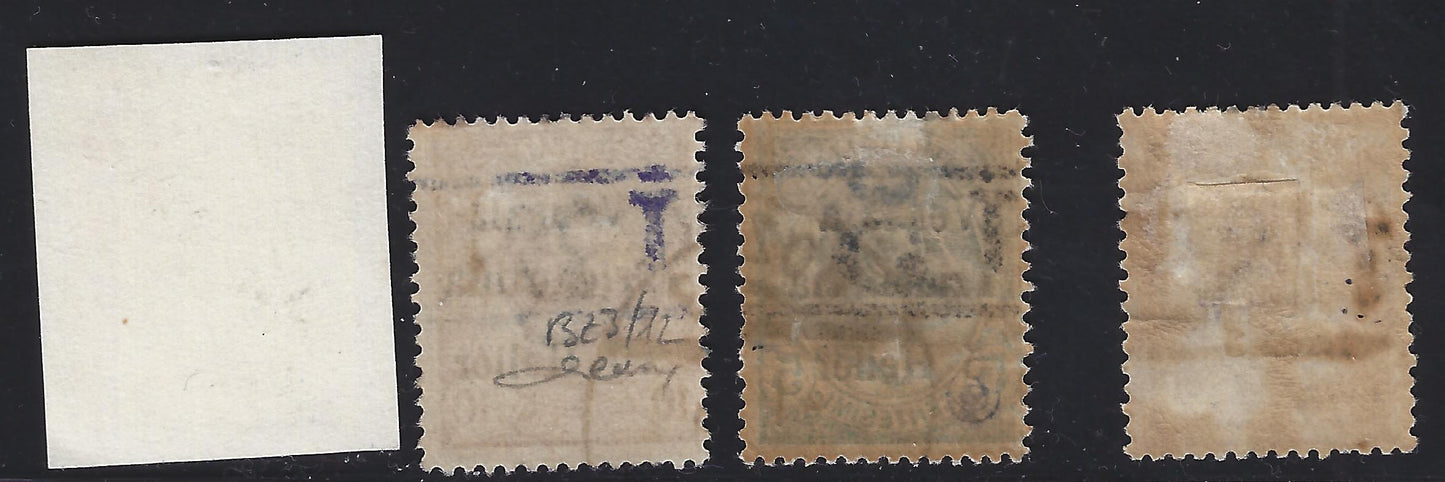 BZ2 - 1918 - Trentino Alto Adige, Bolzano office 3, Italian stamps overprinted with "Venezia Tridentina" and value in Heller, horizontal overprint T between two lines and number, used series. (BZ3/10/13)