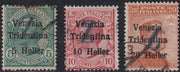 BZ40 - 1918/19 - Trentino Alto Adige, ufficio di Bolzano 3, francobolli della Venezia Tridentina con soprastampa "Z", tre esemplari usati (BZ3/95-97)