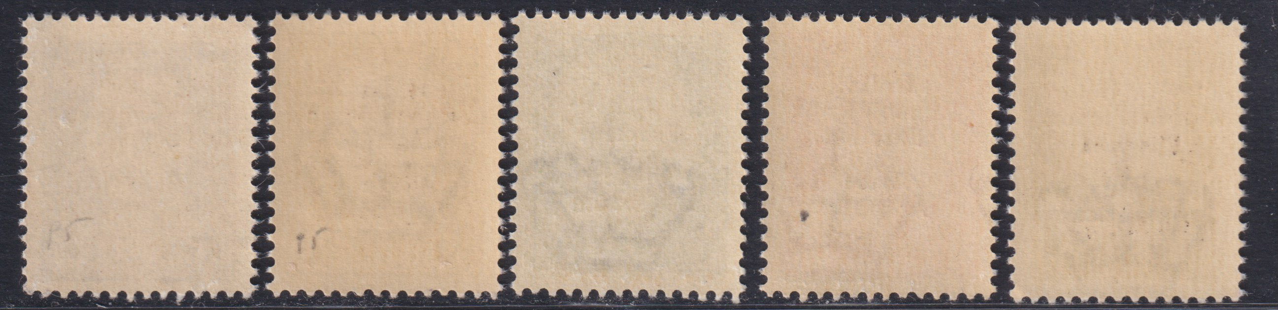 Basea-2 - 1943 - Francobolli d'Italia con soprastampa Base Atlantica del II tipo serietta di cinque valori nuova gomma integra (6, 8/11)