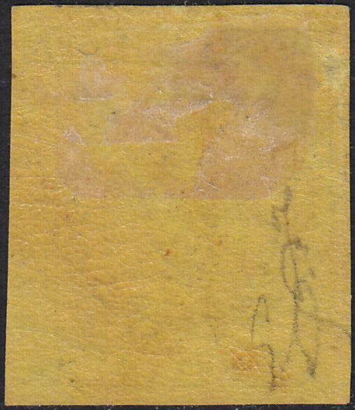 CG114 - 1852 - Aquila estense, emissione senza punto dopo la cifra, c.15 giallo nuovo con gomma originale (3)