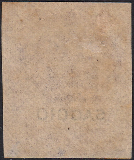 CG123 - 1863 - Emissione De La Rue, c. 60 lilla chiaro non dentellato e con soprastampa SAGGIO nuovo (L21, saggio)
