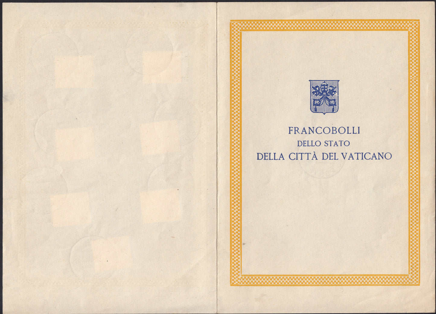 CG153 - 1939 - Sede Vacante, serie di sette valori usata su foglietto commemorativo (61/67)