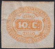 1852 - Edición del Ducado de Módena con un punto después de la figura, c. 10 gomas rosas nuevas intactas (9)