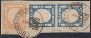PN95 - 1861 - 50 grain gray block of four new copies with beautiful original rubber (24).