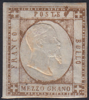 PN95 - 1861 - 50 grain gray block of four new copies with beautiful original rubber (24).