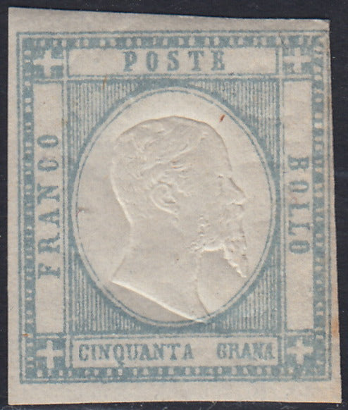 PN95 - 1861 - 50 grain gray block of four new copies with beautiful original rubber (24).
