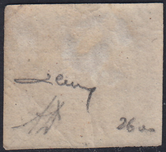 35-5 - 1863 - Edición De La Rue Edición de Londres, c. 15 nuevos azules con neumático original, defectuoso en el izquierdo pero muy raro, (L18).