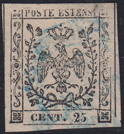 1852 - Edición del Ducado de Módena con un punto después de la figura, c. 10 gomas rosas nuevas intactas (9)