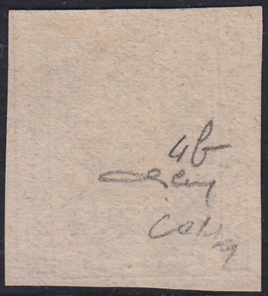 CG257 - 1852 - Aquila estense, emissione senza punto dopo la cifra, c. 25 camoscio chiarissimo rosaceo usato (4b)