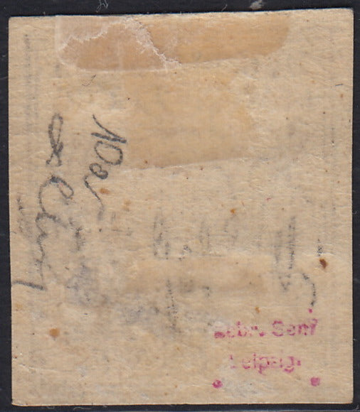 CG263 - 1859 - Giglio Borbonico sormontato da Corona Ducale, c. 25 bruno lilla scuro nuovo con gomma originale (10a)