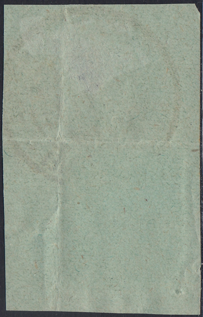 CG287 - 1909 - c. 50 violetto soprastampato TRIPOLI DI BARBERIA uato 11/10/11 su frammento (8)
