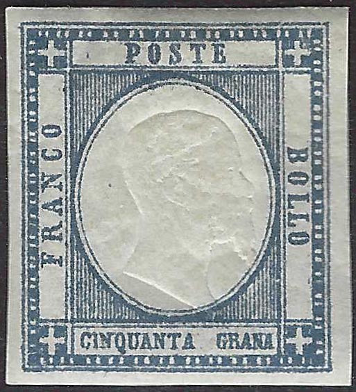 CG299 - 1861 - 50 grana ardesia scuro nuovo con gomma orignale (22d)