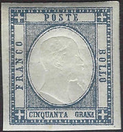 CG300 - 1861 - 50 grana ardesia scuro nuovo con gomma orignale (22d)