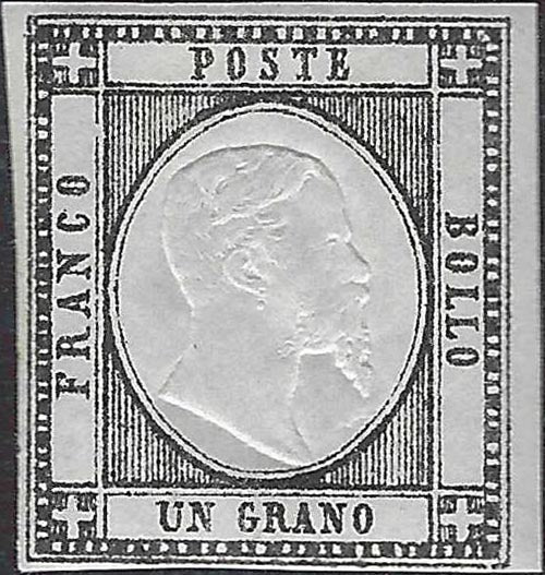 CG303 - 1861 - 1 grano nero nuovo con gomma originale (19)