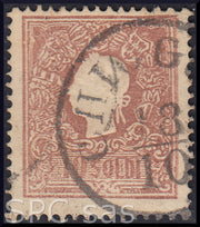 I issue, c. 5 ocher yellow with reversed counterprint, used (13)