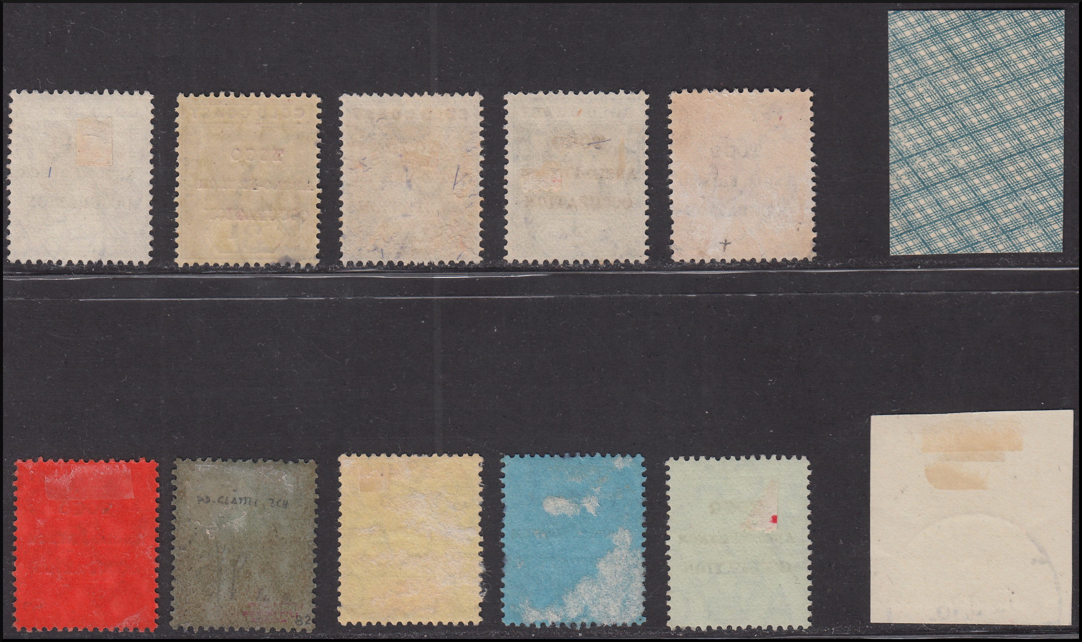 CING_1 - 1915 - Colonie Inglesi, GOLD COAST soprastampata TOGO anglo-french occupation, serie di 12 esemplari compreso l'esemplare da 20$ usata, con l'alto valore nuovo con gomma.