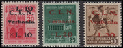 CLN17 - 1945 - CLN Verbania, francobolli di Regno soprastampati "CLN Verbania" serie completa di tre valori nuova con gomma integra (1/3)
