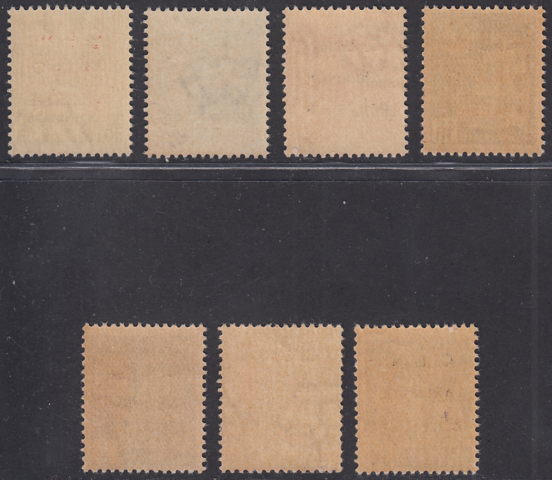 CLN28 - 1944 - RSI stamps overprinted "CLN ARIANO POLESINE" series of three stamps with overprints of different colors, new with intact gum (Unif. 38/40).