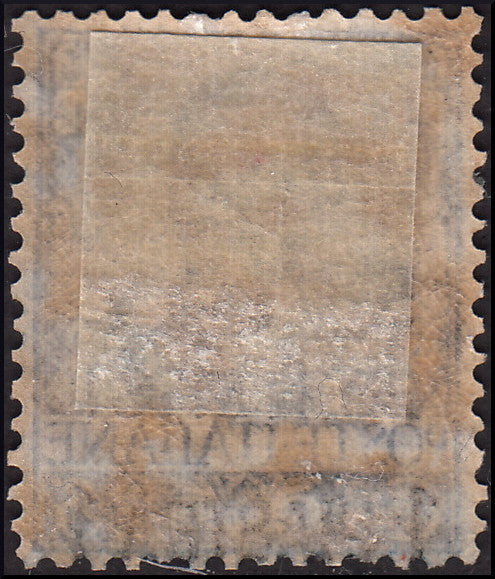 COL52 - 1901 - Floreale c. 25 azzurro soprastampato "BENGASI, 1 Piastra" nuovo con gomma originale (1)
