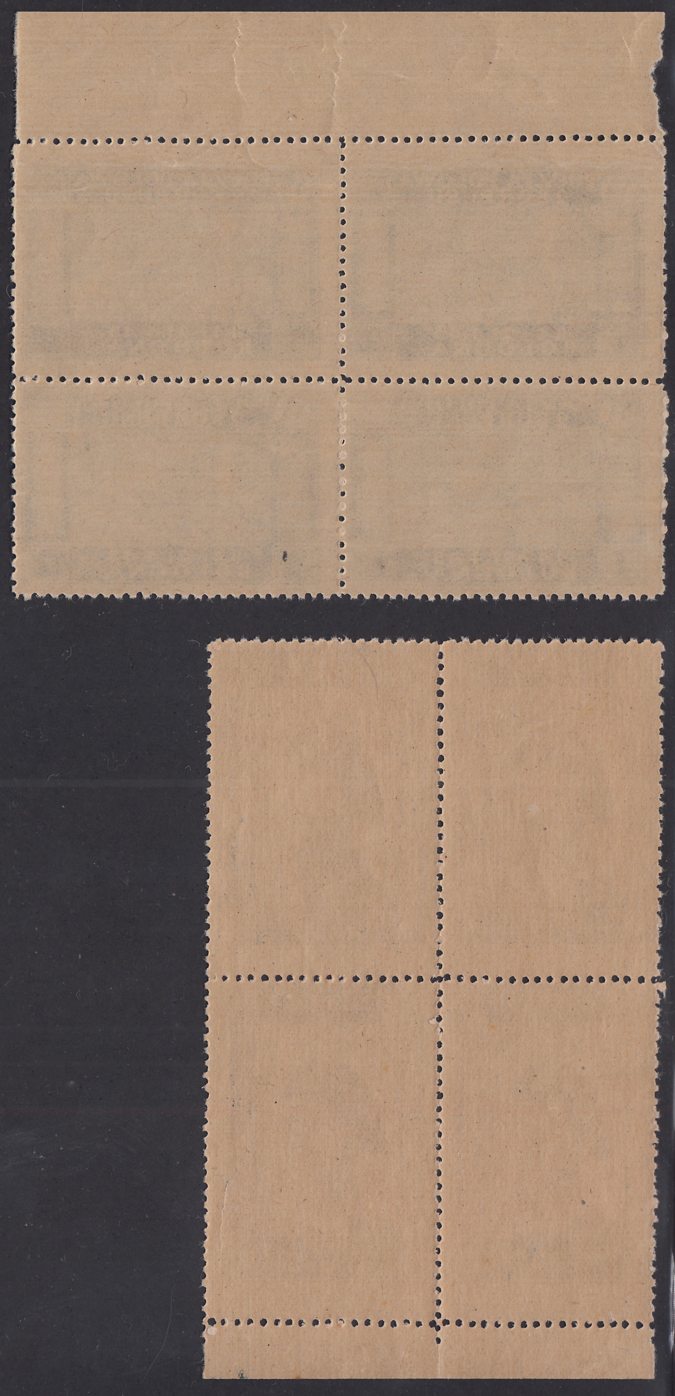 CP134 - 1946 - Polish Corps, Polish victories in Italy series on greyish poor quality paper, 4 values ​​in new quatrains, undamaged rubber (1/4)